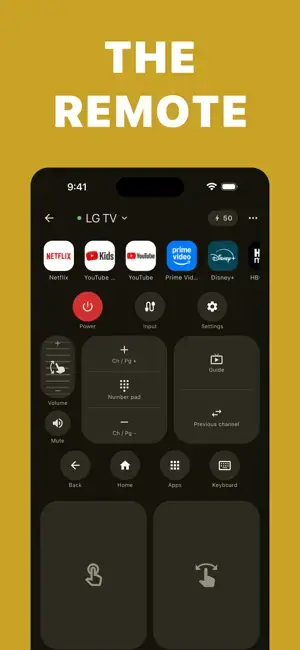 A Decent Remote App Store screenshot of the remote control screen