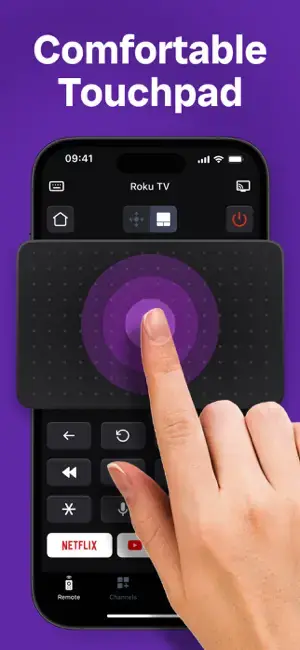 TV Remote Universal Control App Store screenshot of a touchpad screen