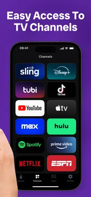 TV Remote Universal Control App Store screenshot of a channel shortcut grid