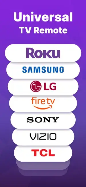 SEAMOBI Universal TV Remote Control App Store screenshot listing TV brands
